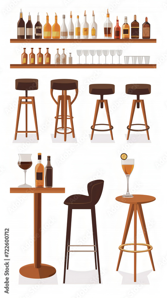 bar table set vector bar table set vector