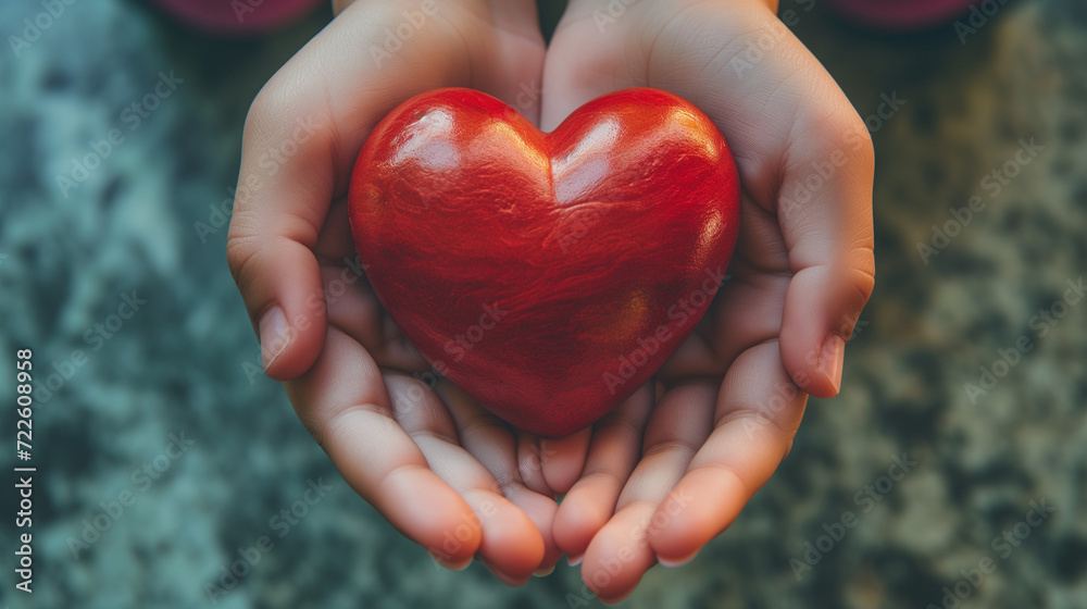 Person Holding a Heart in Their Hands, Depicting an Act of Self-Care Related to Mental Health Person Holding a Heart in Their Hands, Depicting an Act of Self-Care Related to Mental Health