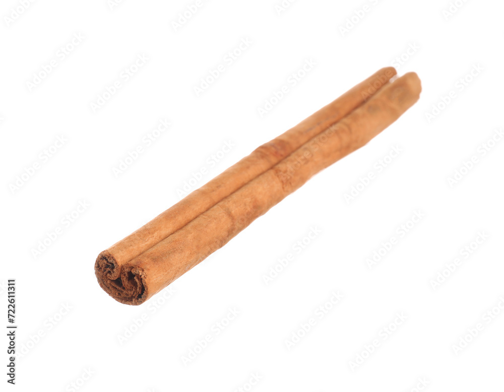 Dry aromatic cinnamon stick isolated on white Dry aromatic cinnamon stick isolated on white