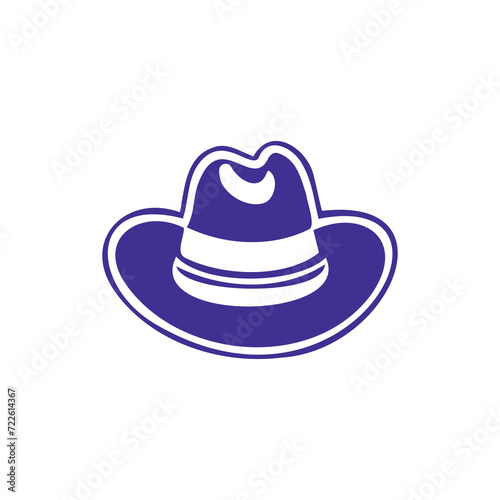 Blue Cowboy Hat Illustration