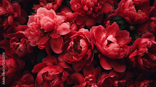 Fototapeta Naklejka Na Ścianę i Meble -  Beautiful red peony flowers
