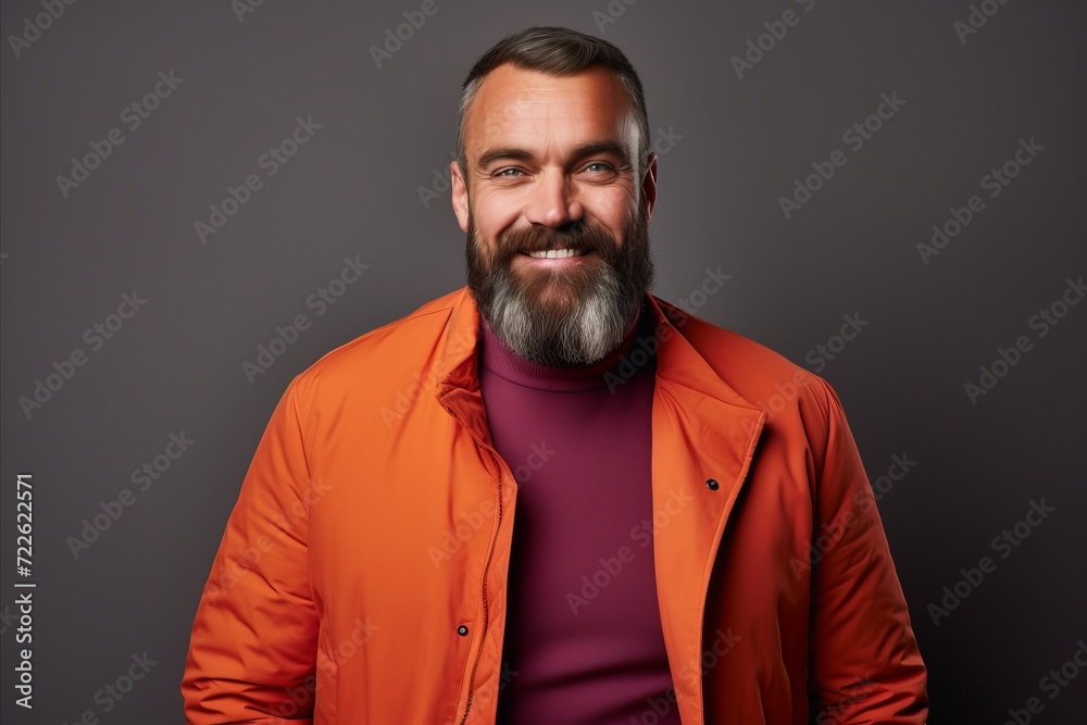 Portrait of a stylish mature man with a beard and mustache. Portrait of a stylish mature man with a beard and mustache.