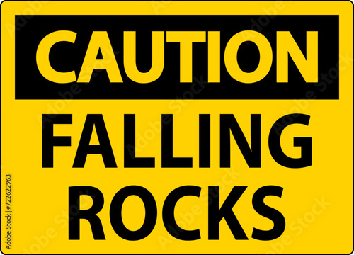 Caution Sign, Falling Rocks