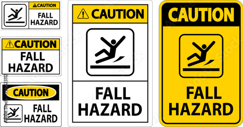 Caution Sign, Fall Hazard