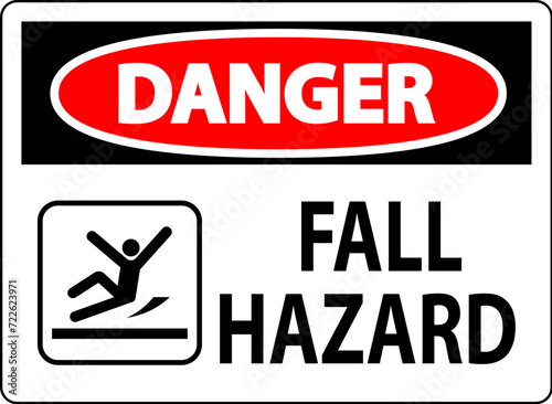 Danger Sign, Fall Hazard