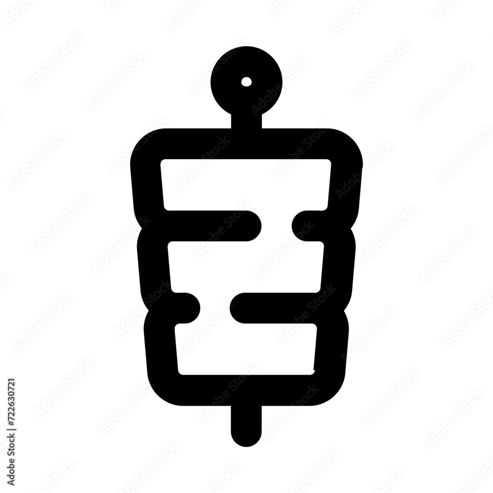 Kebab Line Icon Kebab Line Icon