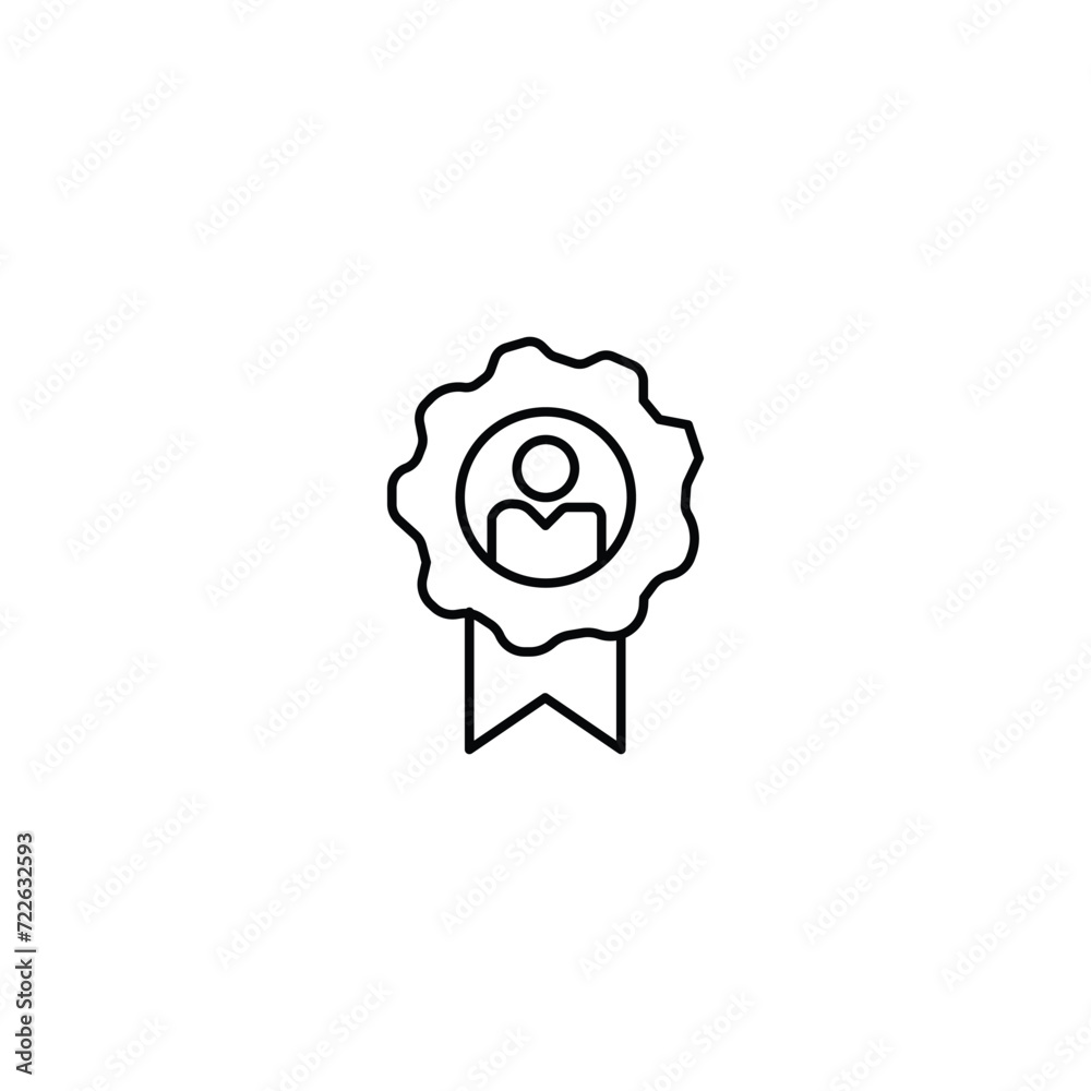 Award, employee, worker icon on white background. Can be used for web, logo, mobile app, UI, UX on white background Award, employee, worker icon on white background. Can be used for web, logo, mobile app, UI, UX on white background