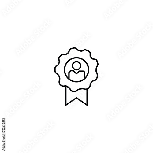 Award, employee, worker icon on white background. Can be used for web, logo, mobile app, UI, UX on white background photo