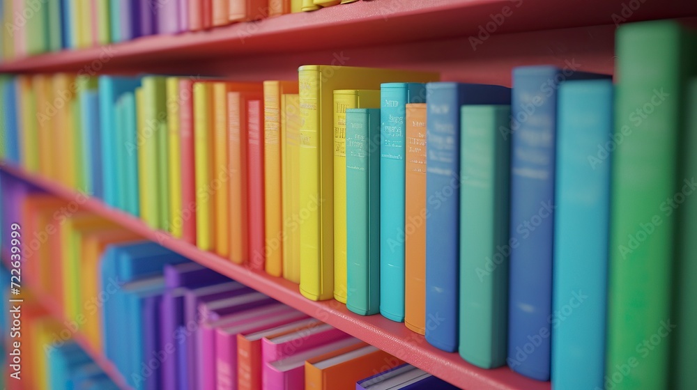 3D render of colorful books collection 3D render of colorful books collection