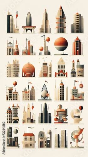 A futeristic City Graphic Resources Minimalistic Graph