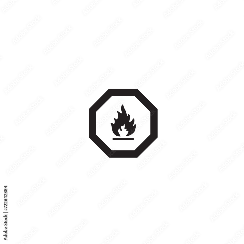 Illustration vector graphic of flammable icon
