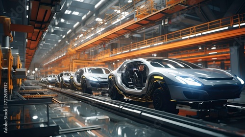  Automated robotics futuristic electric cars factory © CREATIVE STOCK