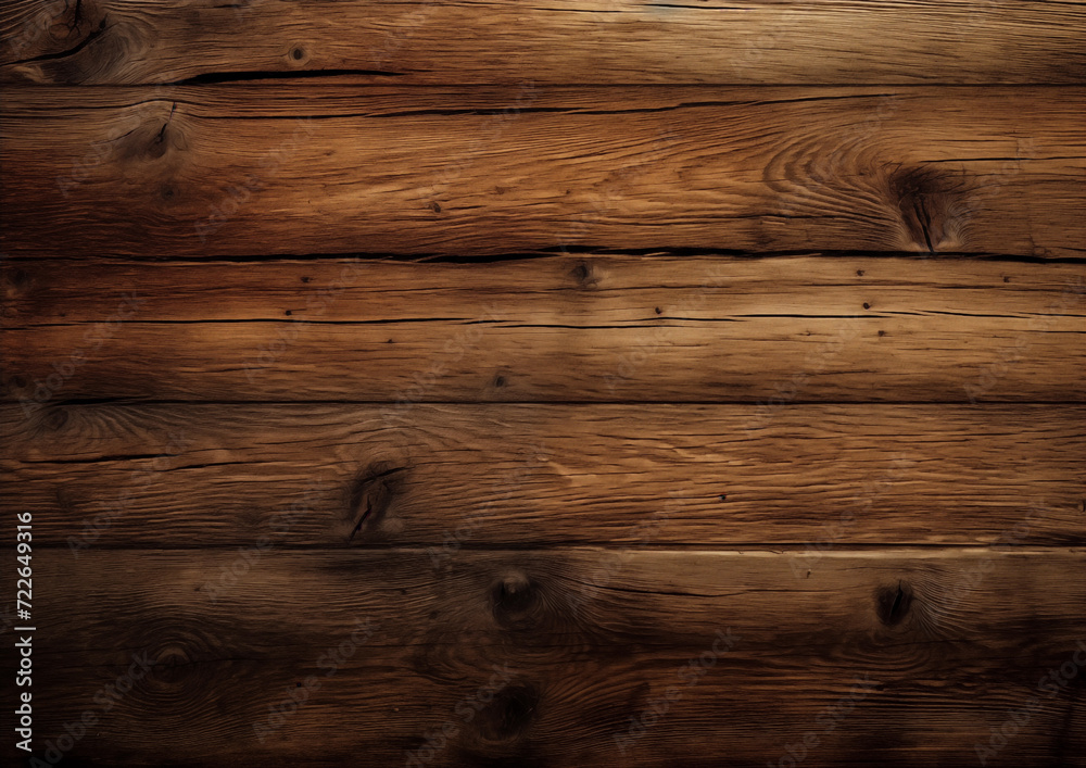 Obraz premium ステインが施された板の壁面。AI生成画像