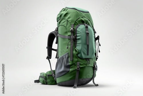 Hiking Backpack  Showcasing Comfort and Utility  on an Isolated White Background  Generative AI