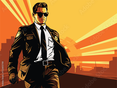 police with sunglass 