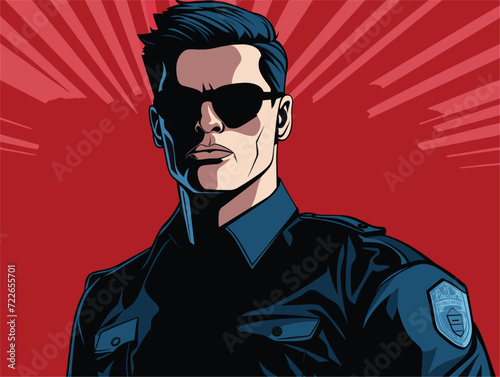 police with sunglass 
