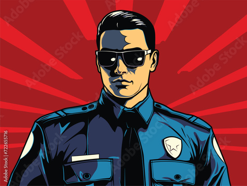 police with sunglass 