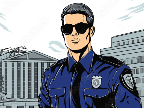 police with sunglass 