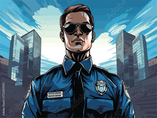 police with sunglass