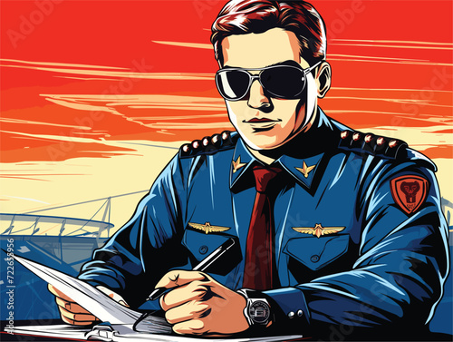 police with sunglass