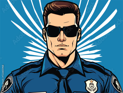 police with sunglass