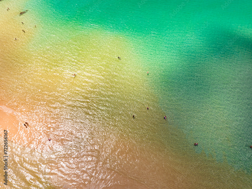 Fototapeta premium Aerial view sea surface water background,Nature ocean sea background,Top view nature sea surface background