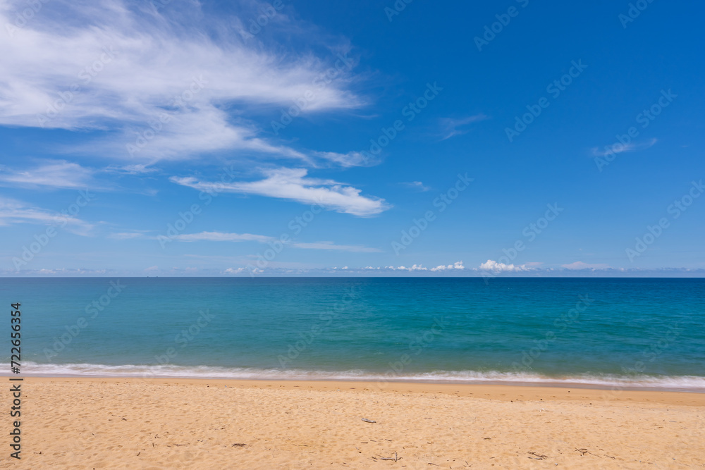 Amazing sea ocean in good weather day,Nature beach background