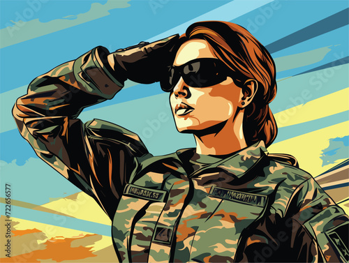 soldier lady dose salute