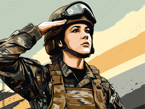 soldier lady dose salute