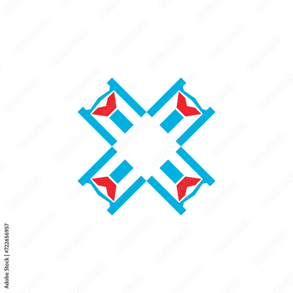 Obraz premium Initial logo letter X vector design