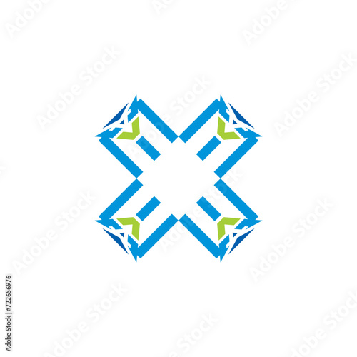 Initial logo letter X vector design
