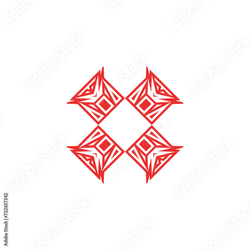 Initial monogram letter X design