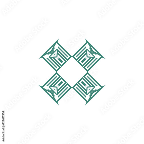 Initial monogram letter X design