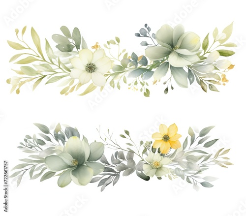 watercolor beautiful flowers,invitation,wedding,background © candra