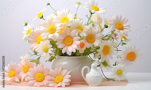 beautiful daisy flowers in a vase