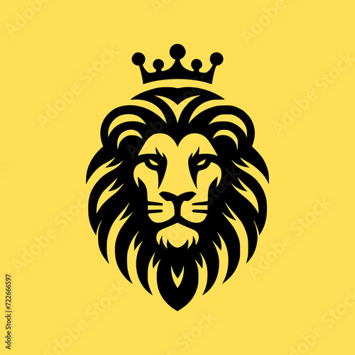 King logo icon Vector illustration, crown logo icon, Emperor logo icon, King of animals lion logo icon, premium logo icon
