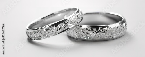 A silver ring with a simple, elegant pattern that looks luxurious