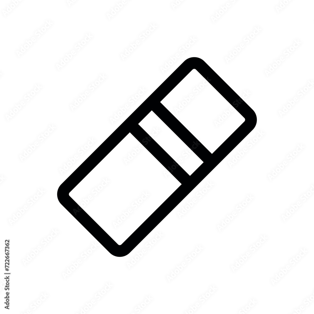 Eraser Icon. Lineal Style Eraser Outline Icon Vector Illustration Eraser Icon. Lineal Style Eraser Outline Icon Vector Illustration