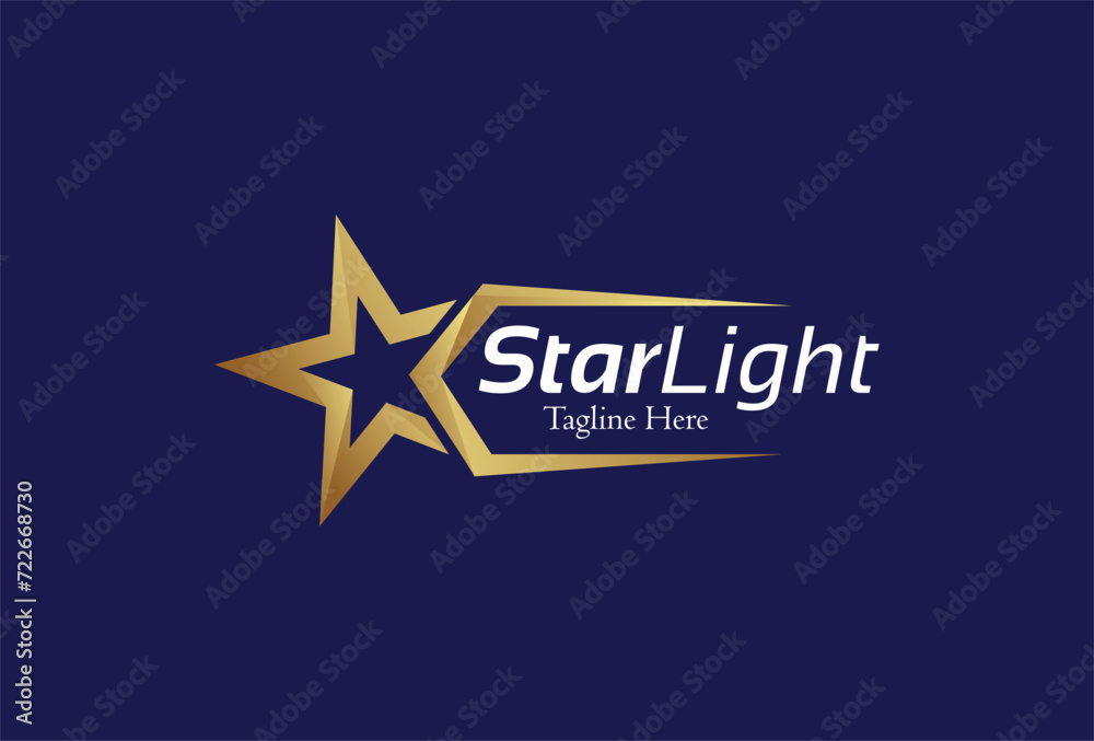 modern golden star logo icon vector concept illustration