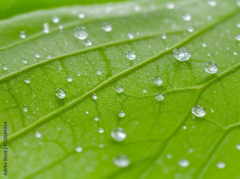 green leaf with water drops green leaf with water drops