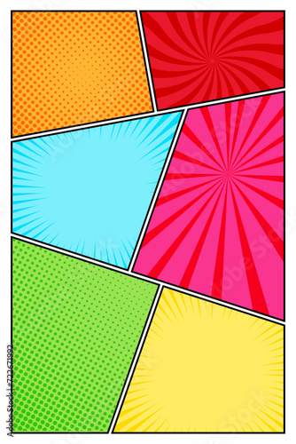 comic book pop art palette vector background