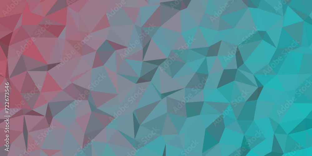 Abstract low Poly with gradient background.Triangle shapes Design used in web site, texture. Technical futuristic template for business design and presentation.Mosaic gradient triangles template.