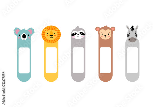 Cute Animal Label Nametag Set