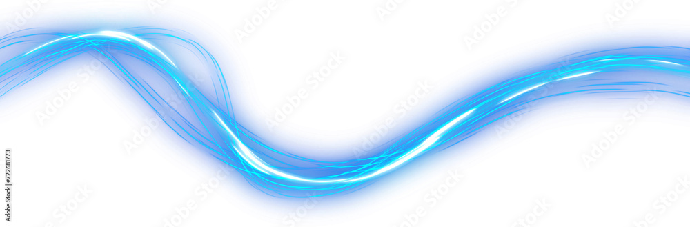 Fototapeta premium luxury blue sparkling light line element 