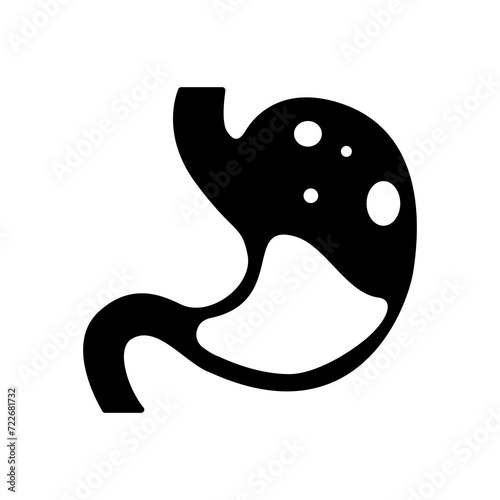 Stomach icon. Illustration of Healthcare and Medical education of Human Stomach for Science Biology study