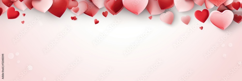 Valentine's day background with gift boxes and red hearts on white background top view. Valentine's day background with gift boxes and red hearts on white background top view.