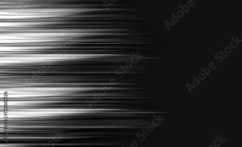 Horizontal abstract background speed. Black and white or monochorme background and copy space