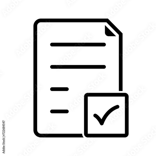 Vector black line icon for Data