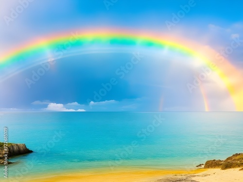 rainbow over the sea © Abida