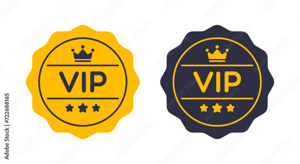 Vector VIP Badge Label